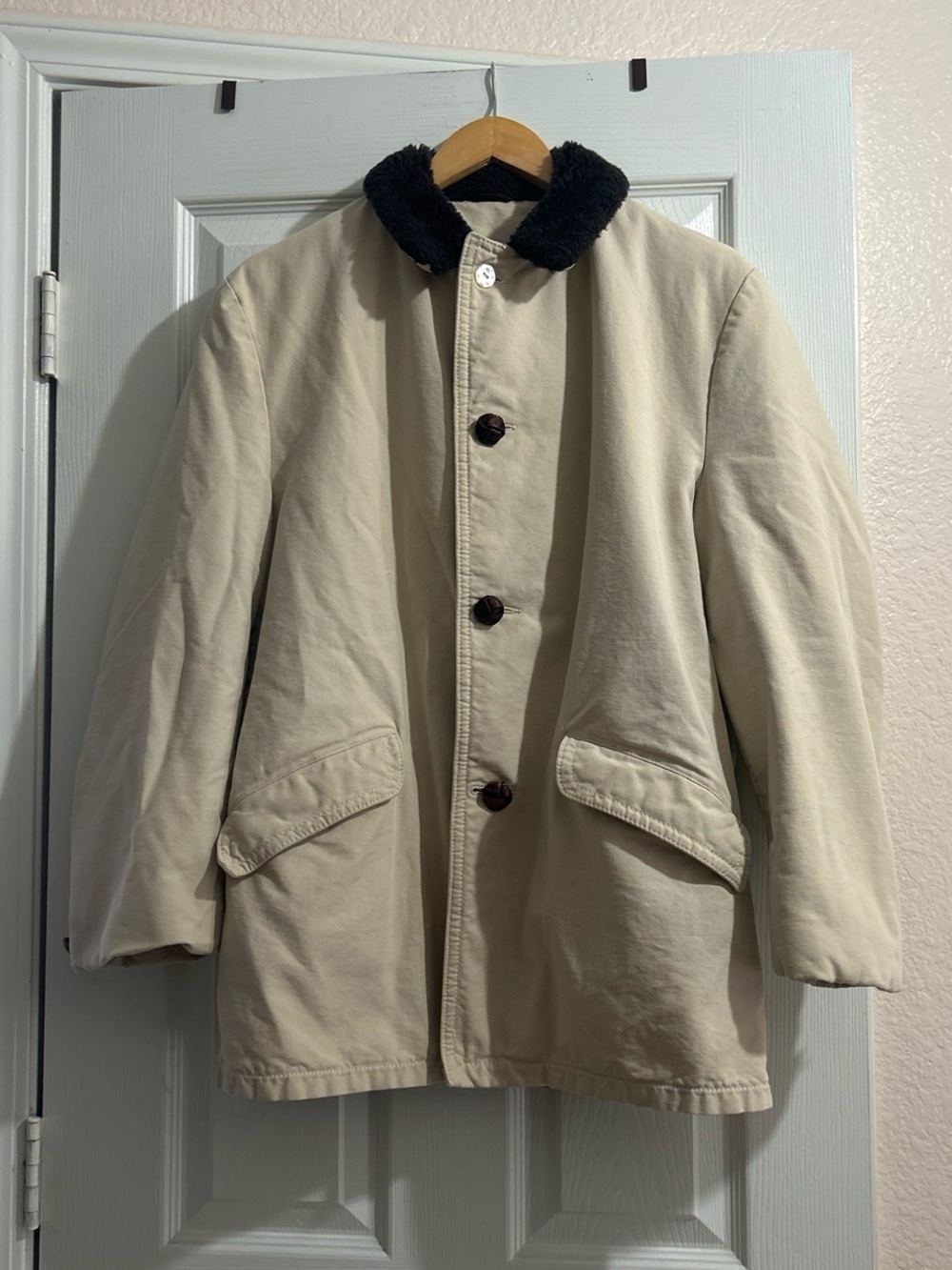 California Men’s Beige Classic Vintage 90’s Coat Jacket Sz M